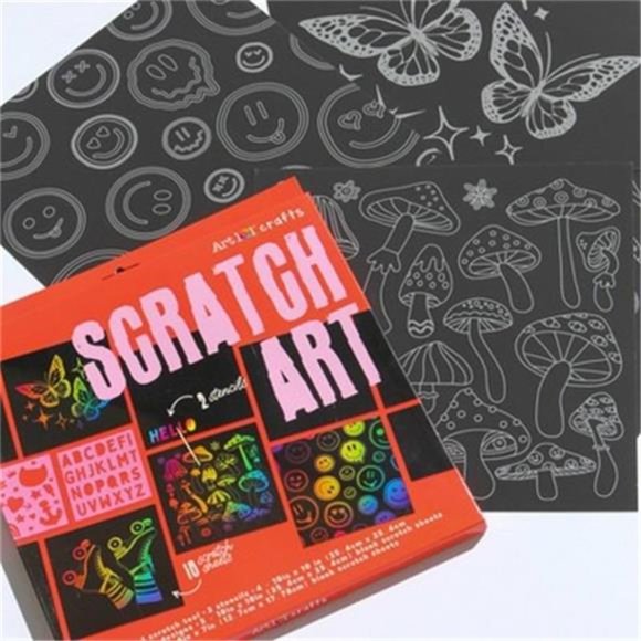 14pc Art 101 Crafts Scratch Art - DM Creations - Picture 3 of 5